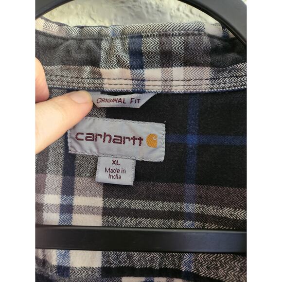 Carhartt Men's Original Fit Long Sleeve Plaid Work Flannel-XL - Picture 7 of 9